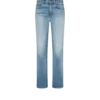 ストーンウォッシュ加工 デニム ストレートフィットパンツ