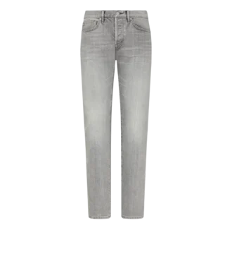 グレー ストレッチ ストレートフィット デニム
