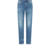 ブルー ストレッチ ストレートフィット セルビッジデニム