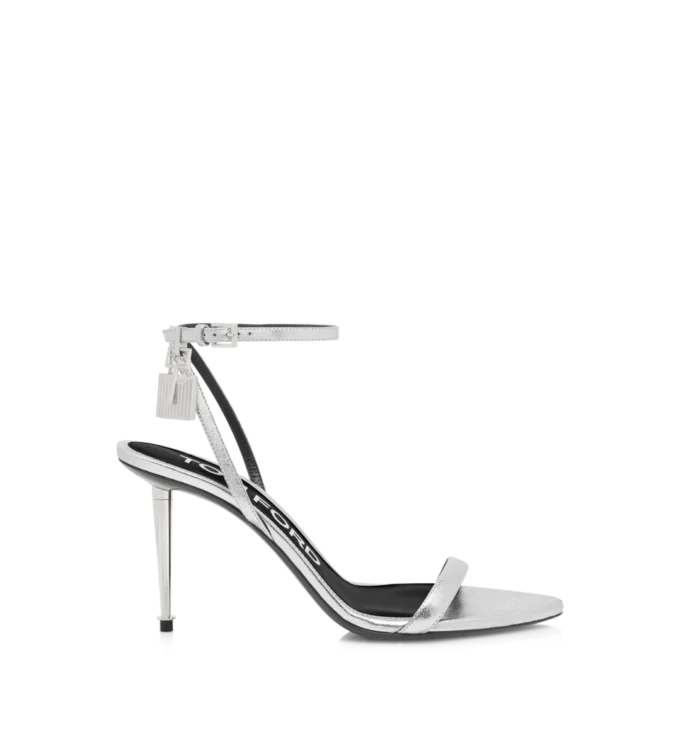ラミネート加工ナッパレザー パドロックサンダル
