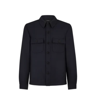 ライトウール チェストポケット アウターシャツ