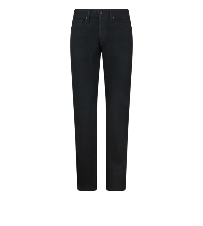 ブラック ストレッチ ストレートフィット デニム