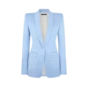 コットンシルクブレンド シングルブレスト ショールカラージャケット