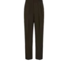 ウールカシミアシルクレップスダブルプリーツパンツ