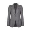 シングルブレスト ピークラペル カシミアジャケット