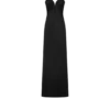 ストラップレスドレープイブニングドレス