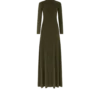 フルニードル ファインカシミアシルク クルーネック コラムドレス