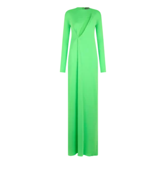 ロングスリーブ スラッシュフロント イブニングドレス