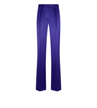 ポルカドットジャカードプリーツストレートパンツ