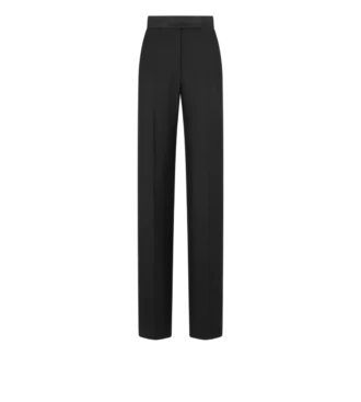 ウールシルクブレンド ハイウエスト タキシードパンツ