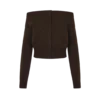 ソフトカシミア オープンネック シュリンクカーディガン