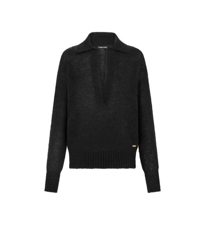 ロングスリーブカシミアシルクポロ