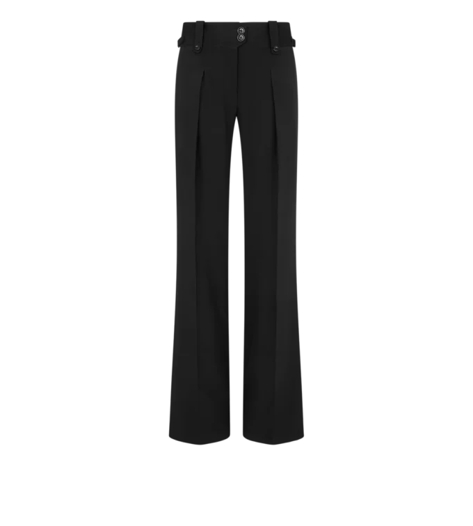 プリーツワイドレッグシルクパンツ