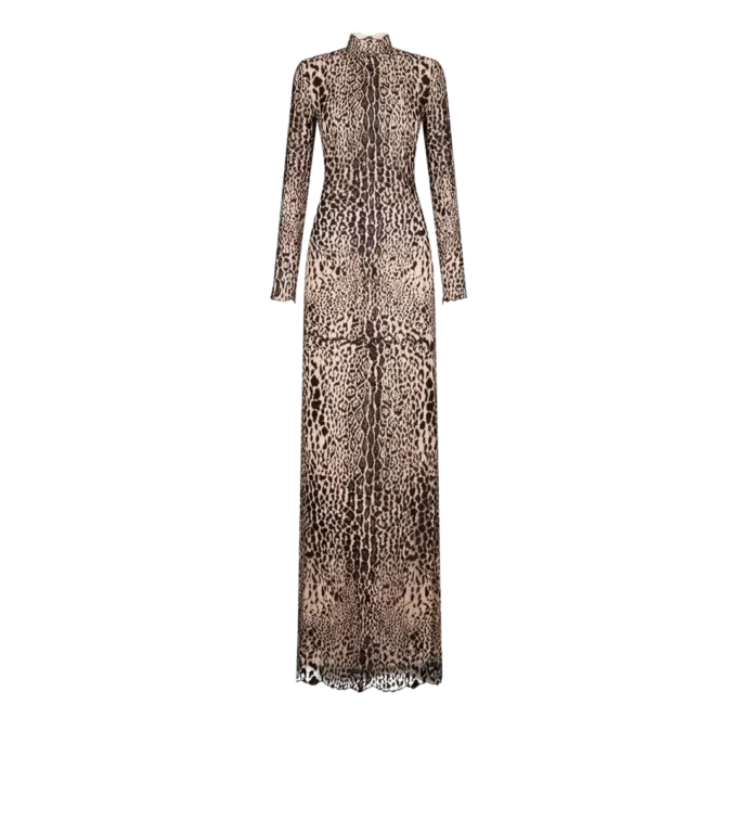 ロングスリーブモックネックイブニングドレス