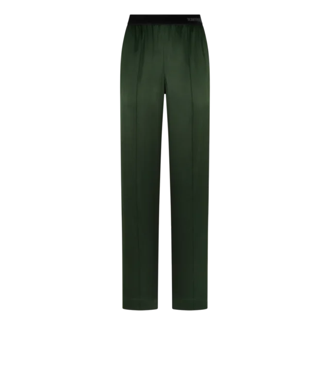 ストレッチシルクサテンパジャマパンツ