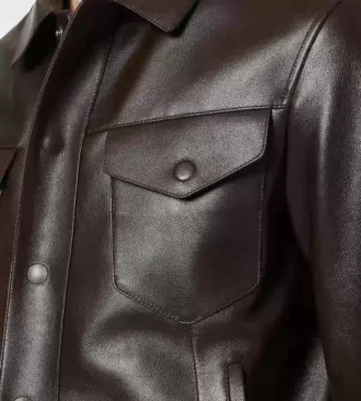 バッファローグレインレザーウエスタンジャケット