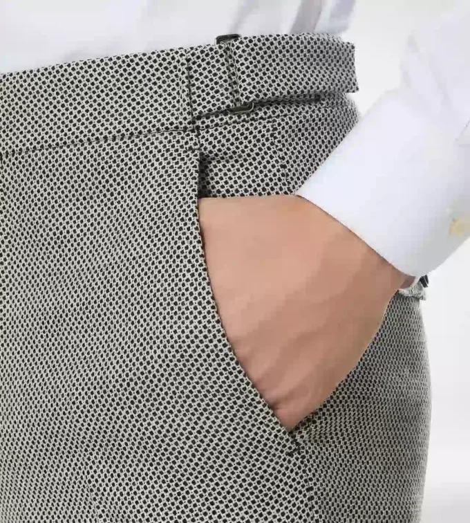 ネガティブバードアイパンツ