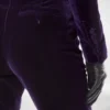 コットンベルベットテーラードストレートパンツ
