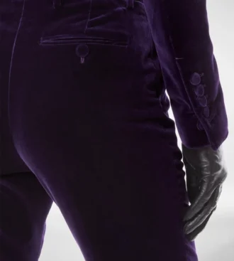 コットンベルベットテーラードストレートパンツ