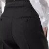 ウールシルクブレンド ハイウエスト タキシードパンツ