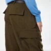 ウールカシミアシルクレップスカーゴパンツ