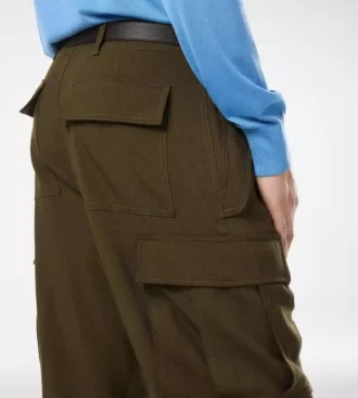 ウールカシミアシルクレップスカーゴパンツ