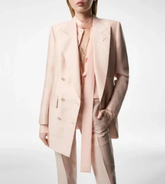 ダブルブレスト ピークラペルジャケット