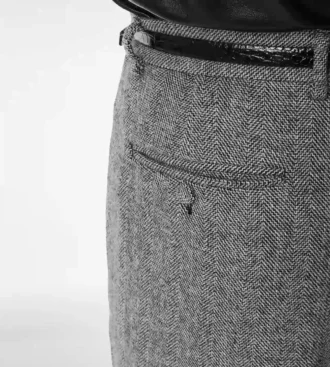 シャークスキンヘリンボーン ダブルスプリッタブルパンツ