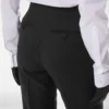 ウールシルクブレンド テーラードタキシードストレートパンツ