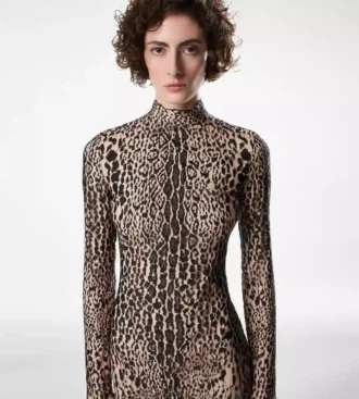 ロングスリーブモックネックイブニングドレス