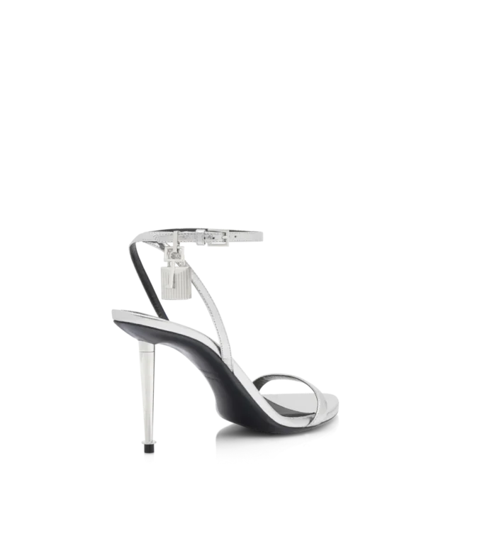 ラミネート加工ナッパレザー パドロックサンダル