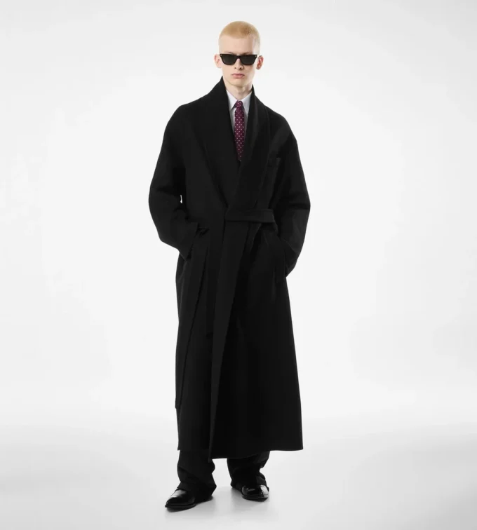 ダブルスプリッタブル ウールカシミア ショールコート