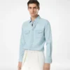 デニムシャンブレーウエスタンシャツ