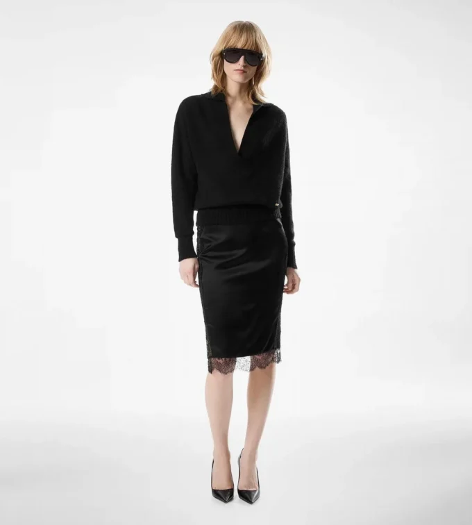 ロングスリーブカシミアシルクポロ