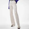 ウォッシュドコットンシルクブレンド デュシェス テーラードストレートパンツ