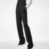 ウールシルクブレンド ハイウエスト タキシードパンツ