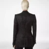 ジャカード ポルカドット デュシェス シングルブレストジャケット