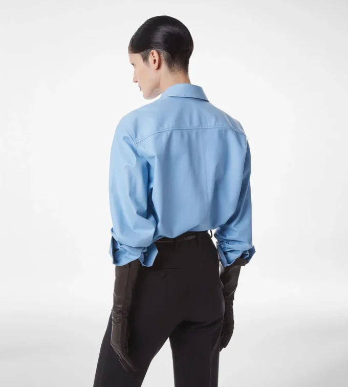 フレンチ・プロンジュ レザー シャツ