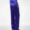 ポルカドットジャカードプリーツストレートパンツ