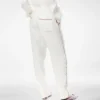 パイピング付きシルクツイルパジャマパンツ