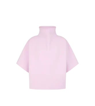 超極細カシミア混紡 ファンネルネック スカルプチュラル Tシャツ
