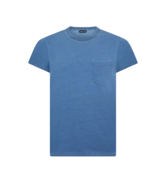 インディゴ染め クルーネックTシャツ