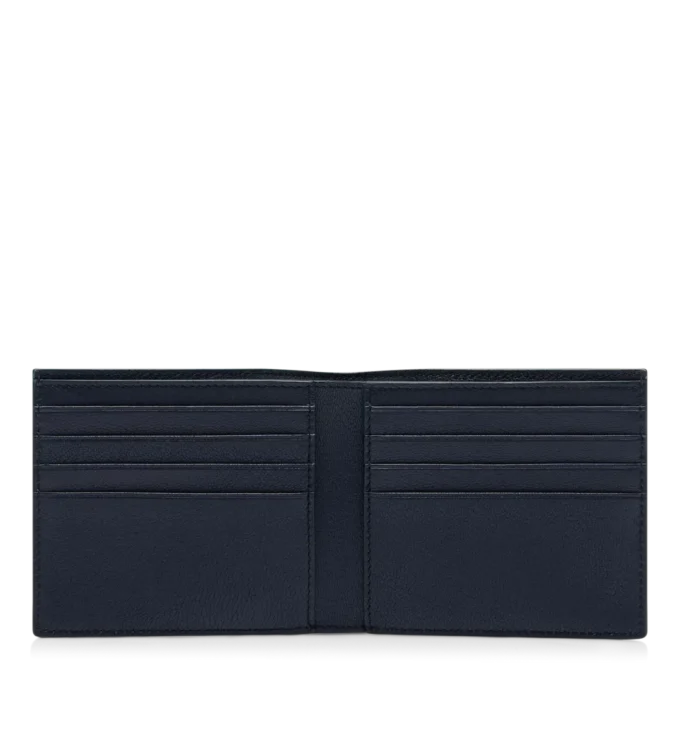 しなやかなグレインレザー製 ロングTライン クラシックバイフォールドウォレット