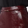 光沢クロコダイル型押し スリムTベルト