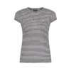 トーンオントーンTF刺繍ロゴ入りストライプTシャツ