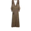 ロングVネックドレス（オープンバック）