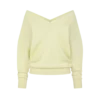 カシミア オフショルダー Vネックニット
