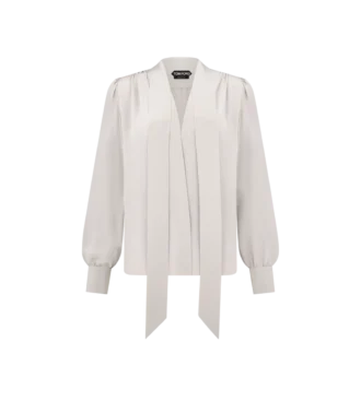 ロングスリーブ Vネック ラバリエールブラウス