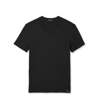 コットン Vネック Tシャツ